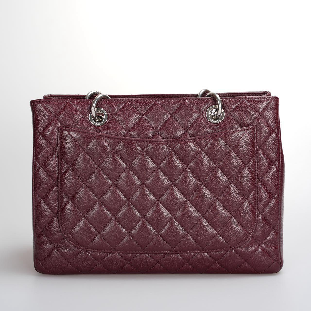 Chanel shopping Tote Burgundy medium Cavier Leather