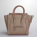 CELINE Calfskin Mini Luggage in Beige