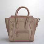 CELINE Calfskin Mini Luggage in Beige