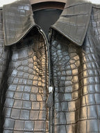 HERMES Black Crocodile Jacket RARE CUSTOM MADE