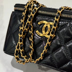 CHANEL Timeless Classic Long Vanity Case in Glazed Calfskin
