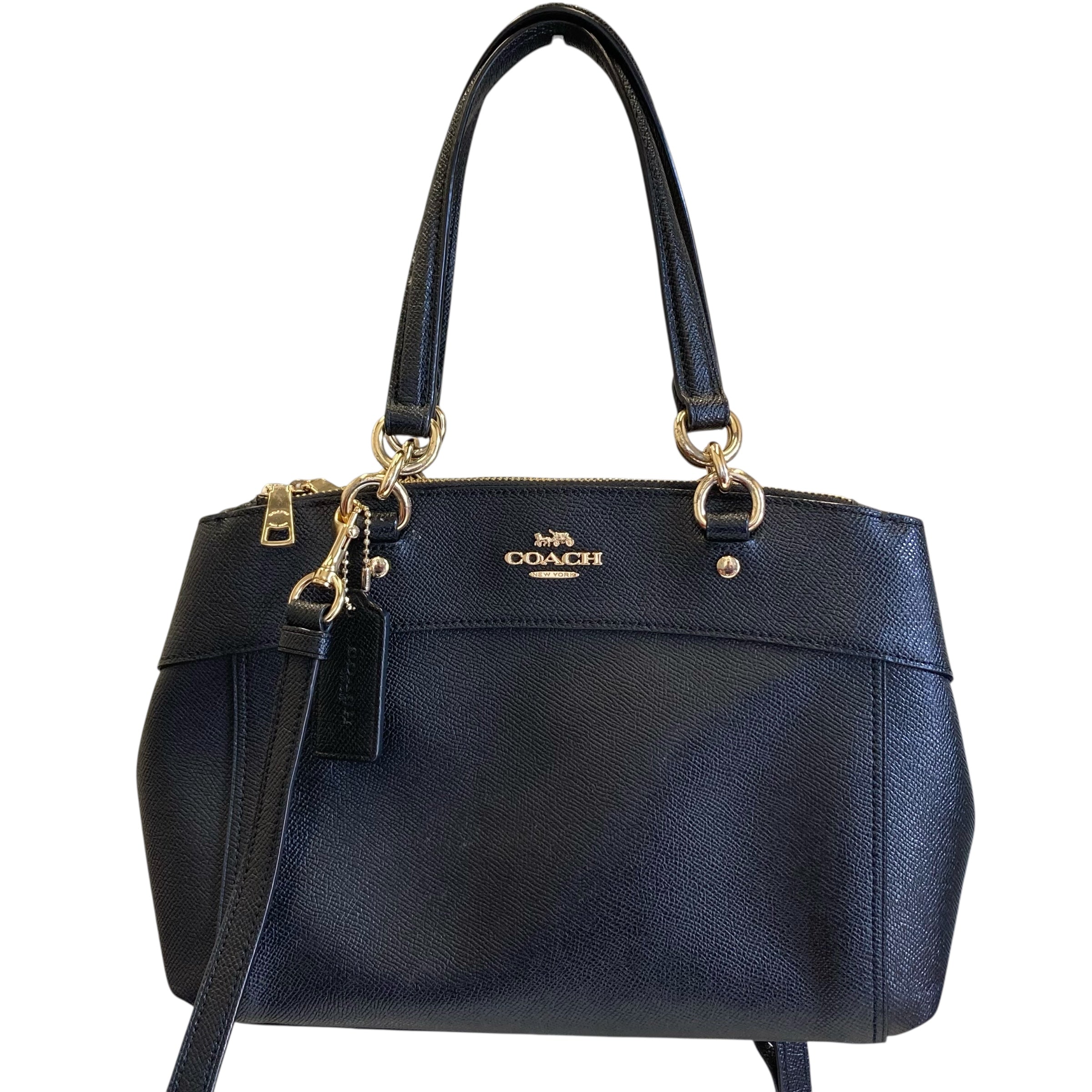 Handbag Designer By Coach In Black, Size:Small