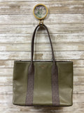 Handbag Designer By Michael Kors In Brown & Green, Size:Large