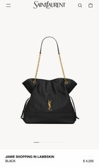Yves Saint Laurent Jamie Shopping Black Bag
