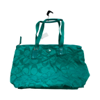 Handbag Designer By Coach In Green, Size:Large