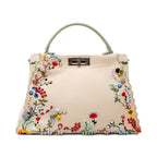 Fendi 'Peekaboo Embroidered' Top Handle Bag