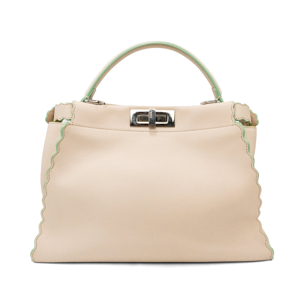 Fendi 'Peekaboo Embroidered' Top Handle Bag