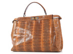 Fendi Large Brown Snakeskin Peekaboo