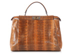 Fendi Large Brown Snakeskin Peekaboo