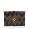 Fendi FF Embossed Calfskin 1974 Envelope Pouch (SHF-qYNeEa)