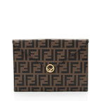 Fendi FF Embossed Calfskin 1974 Envelope Pouch (SHF-qYNeEa)