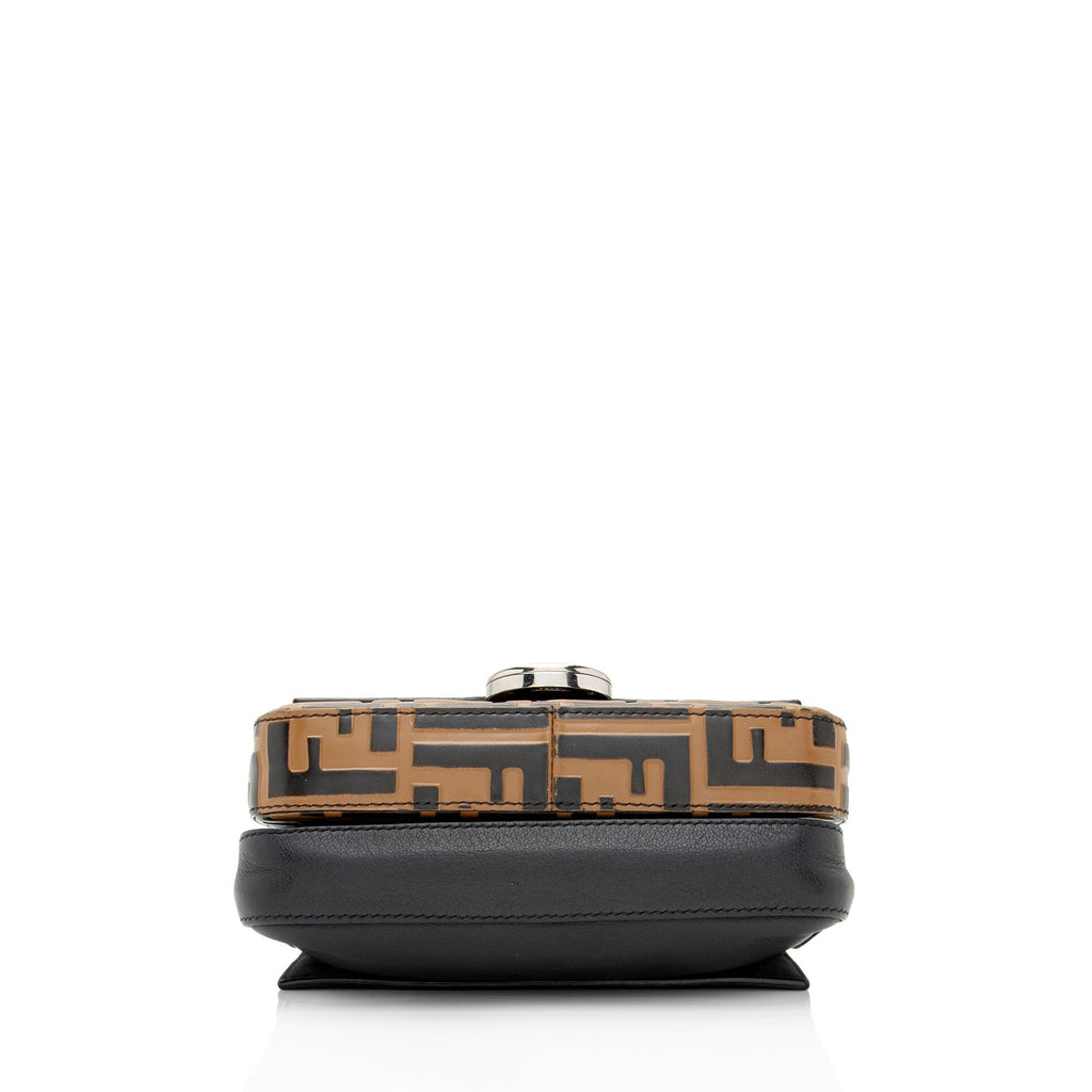Fendi FF Embossed Calfskin Double Micro Baguette Bag (SHF-yQ8d8d)