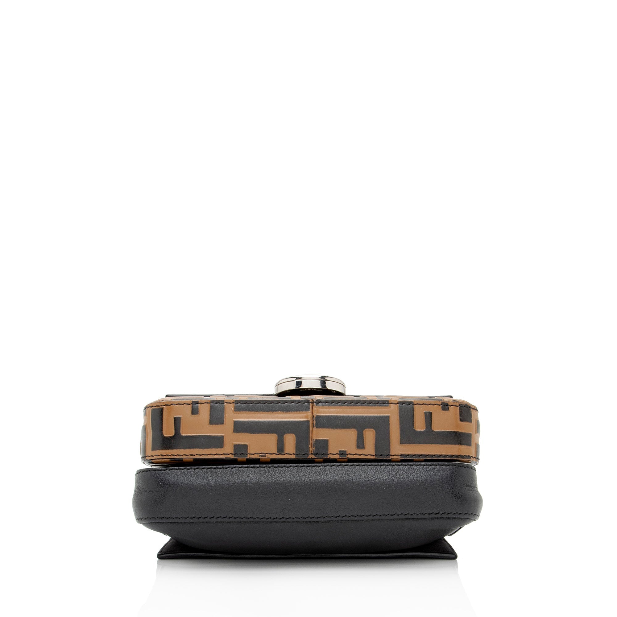 Fendi FF Embossed Calfskin Double Micro Baguette Bag (SHF-yQ8d8d)