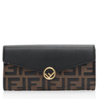Fendi FF Embossed Calfskin F is Fendi Continental Wallet (SHF-vPL2iW)