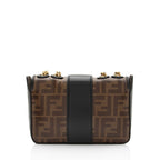 Fendi FF Spalmati 1974 Double F Mini Shoulder Bag (SHF-CKdmaW)