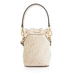Fendi FF Tapestry Mon Tresor Mini Bucket Bag (SHF-GhSmGT)
