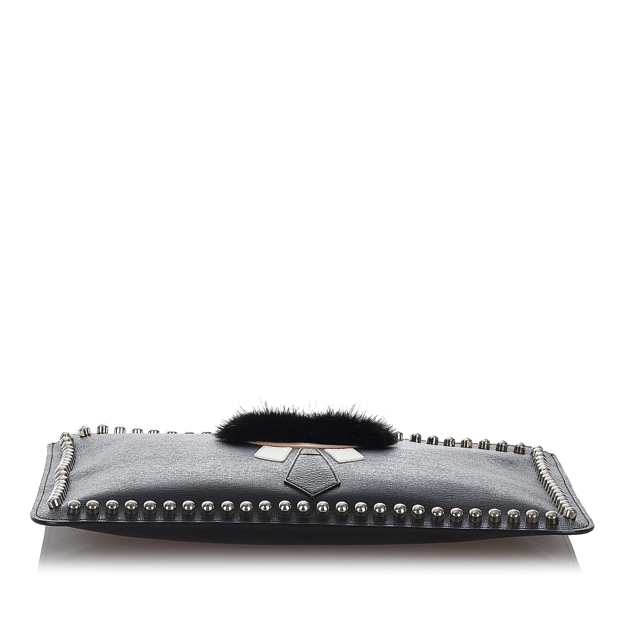 Fendi Karlito Leather Clutch Bag (SHG-26787)