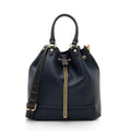Fendi Leather Karligraphy Chain Bucket Bag (SHF-9MnXHw)