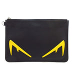 Fendi Leather Monster Eyes Clutch (SHG-ORzmvv)