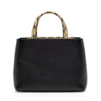 Fendi Leather Python Flowerland Petite 2Jours Tote (SHF-Gcyu5G)