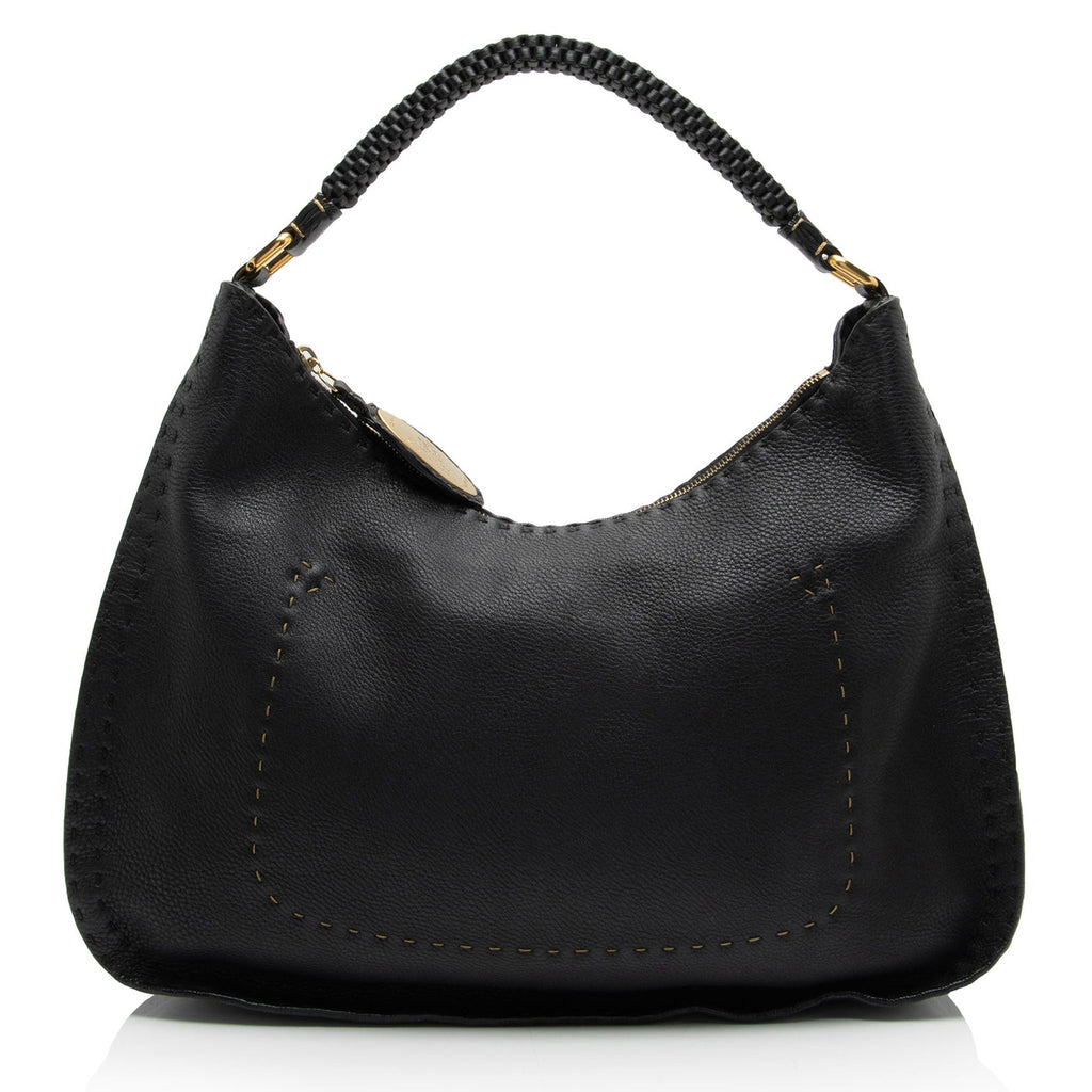 Fendi Leather Selleria Hobo (SHF-Xh4Dib)