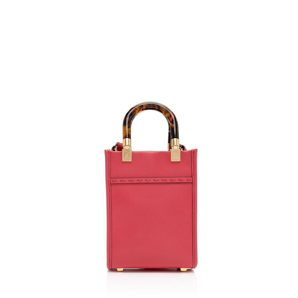 Fendi Leather Sunshine Mini Shopper Tote (SHF-88FrWs)