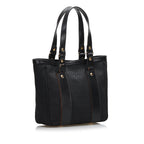 Fendi Leather-Trimmed Zucchino Tote (SHG-36075)