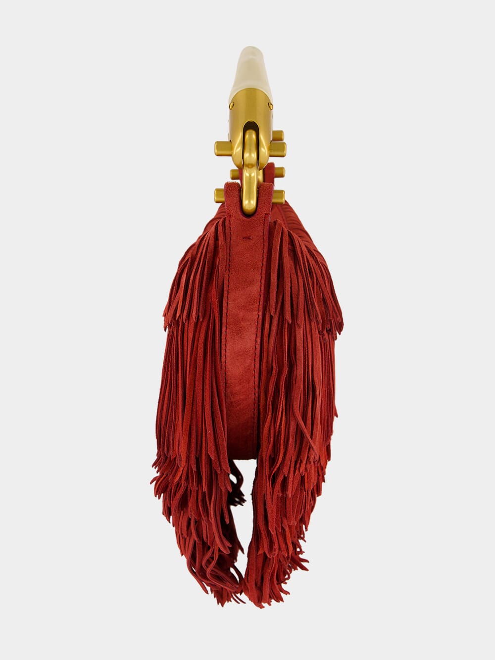Ébène Fringe Suede Mini Handbag