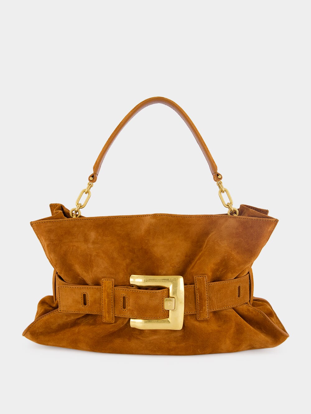 Brown Anthem Medium Suede Leather Bag