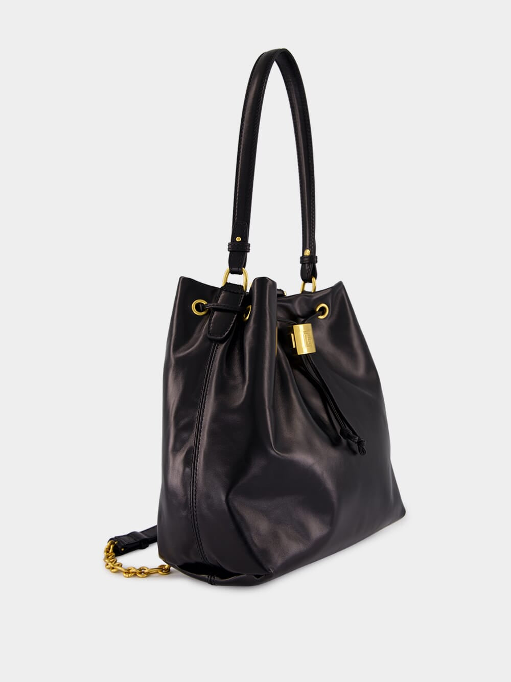 Black Pulse Calfskin Leather Backpack