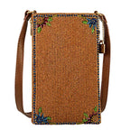Mary Frances Garden Groove Ivory Guitar Flowers Handbag Beaded Zip Bag Purse NEW