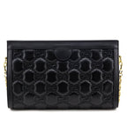 Gucci Black Calfskin GG Matelasse Medium Slim Chain Shoulder Bag