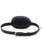 Gucci Black Calfskin Matelasse GG Marmont Belt Bag