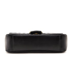Gucci Black Calfskin Matelasse Small GG Marmont Shoulder Bag