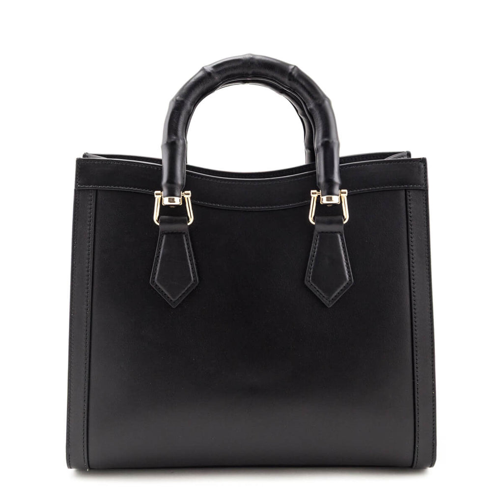 Gucci Black Sweetbread Calfskin Small Diana Tote Bag