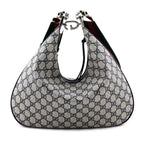 Gucci Blue & Beige GG Supreme Large Attache Bag