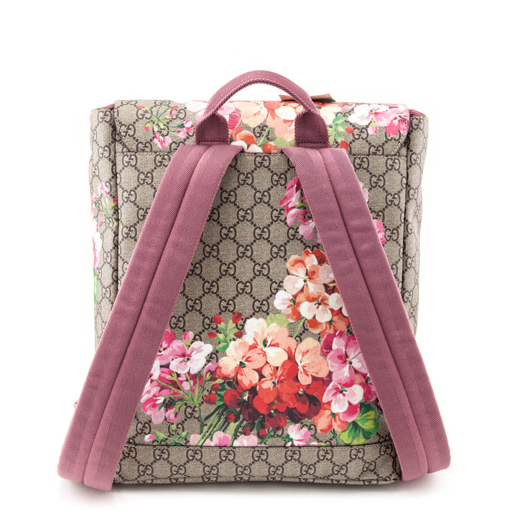 Gucci Dry Rose GG Supreme Monogram Blooms Backpack