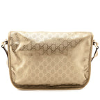 Gucci Gold Imprime Monogram Messenger Bag