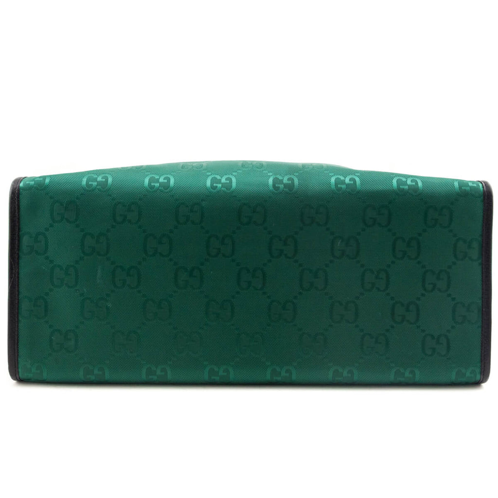 Gucci Green Econyl Nylon Monogram Large Off The Grid Tote Bag