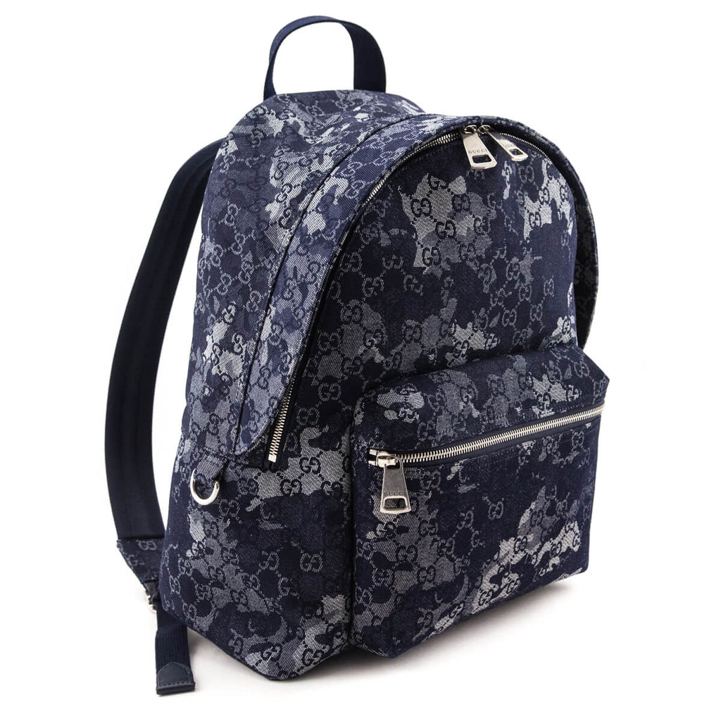 Gucci Navy Gucci GG Denim Large Backpack