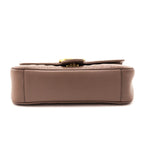Gucci Porcelain Rose Calfskin Matelasse Small GG Marmont Shoulder Bag
