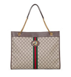 Gucci Rajah Tiger Large Tote Lion Beige Logo GG Bag Italy Handbag Brown NEW