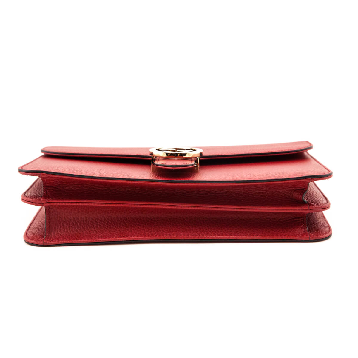 Gucci Red Dollar Calfskin Interlocking G Shoulder Bag