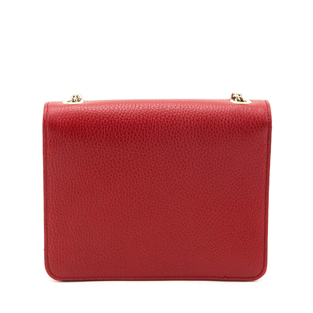 Gucci Red Dollar Calfskin Small Interlocking G Shoulder Bag
