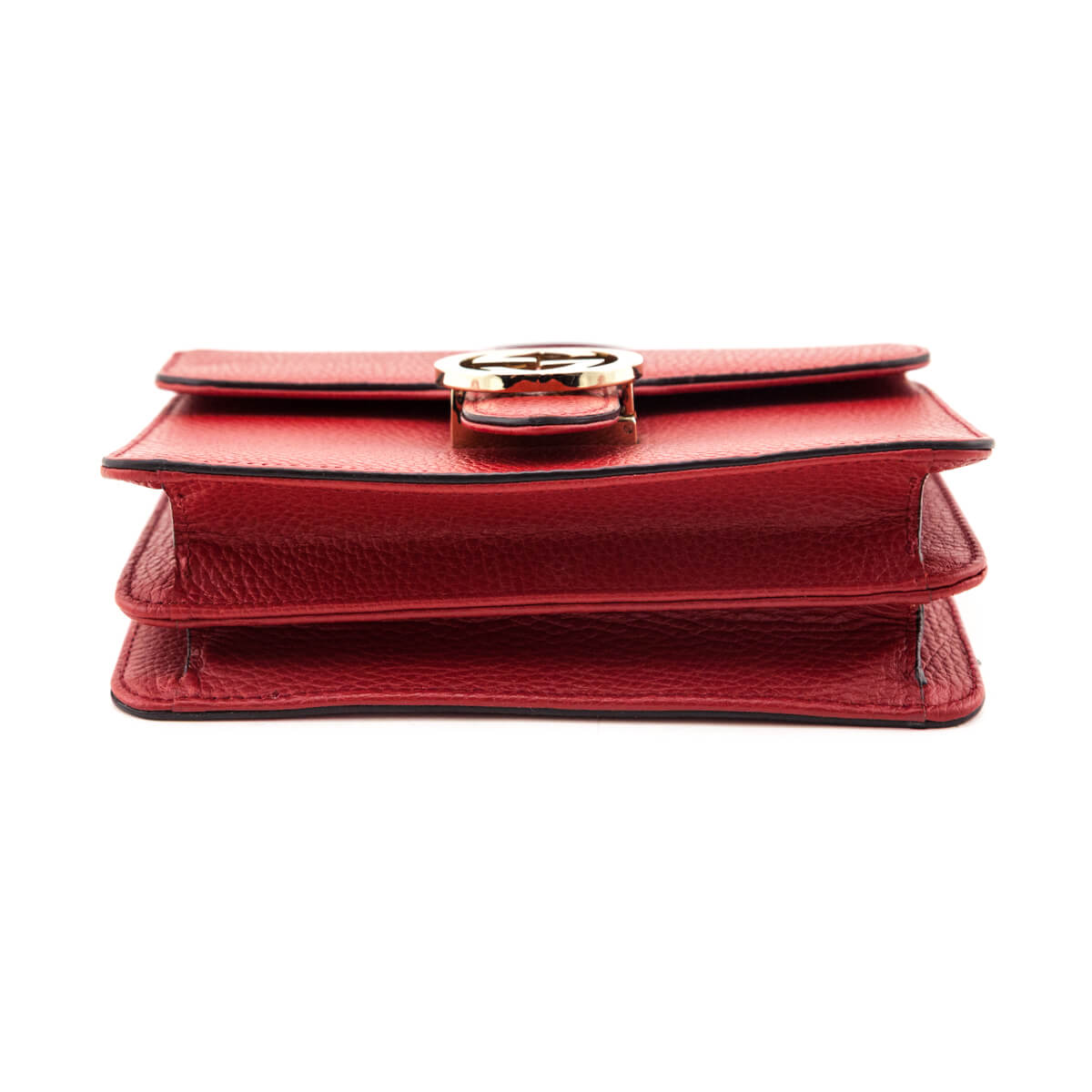 Gucci Red Dollar Calfskin Small Interlocking G Shoulder Bag