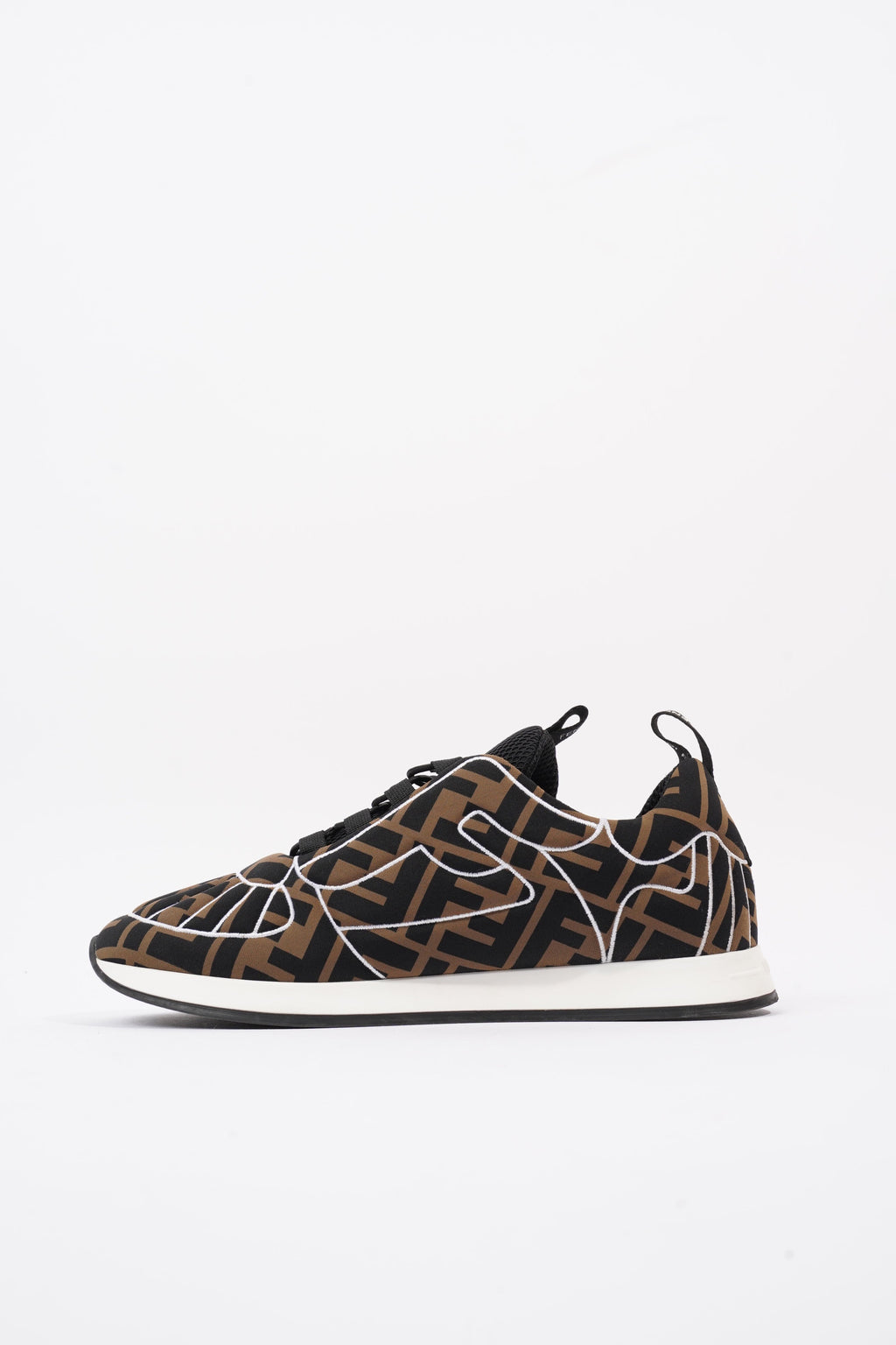 Fendi Freedom Black / Brown / White Neoprene EU 37 UK 4
