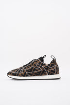 Fendi Freedom Black / Brown / White Neoprene EU 37 UK 4