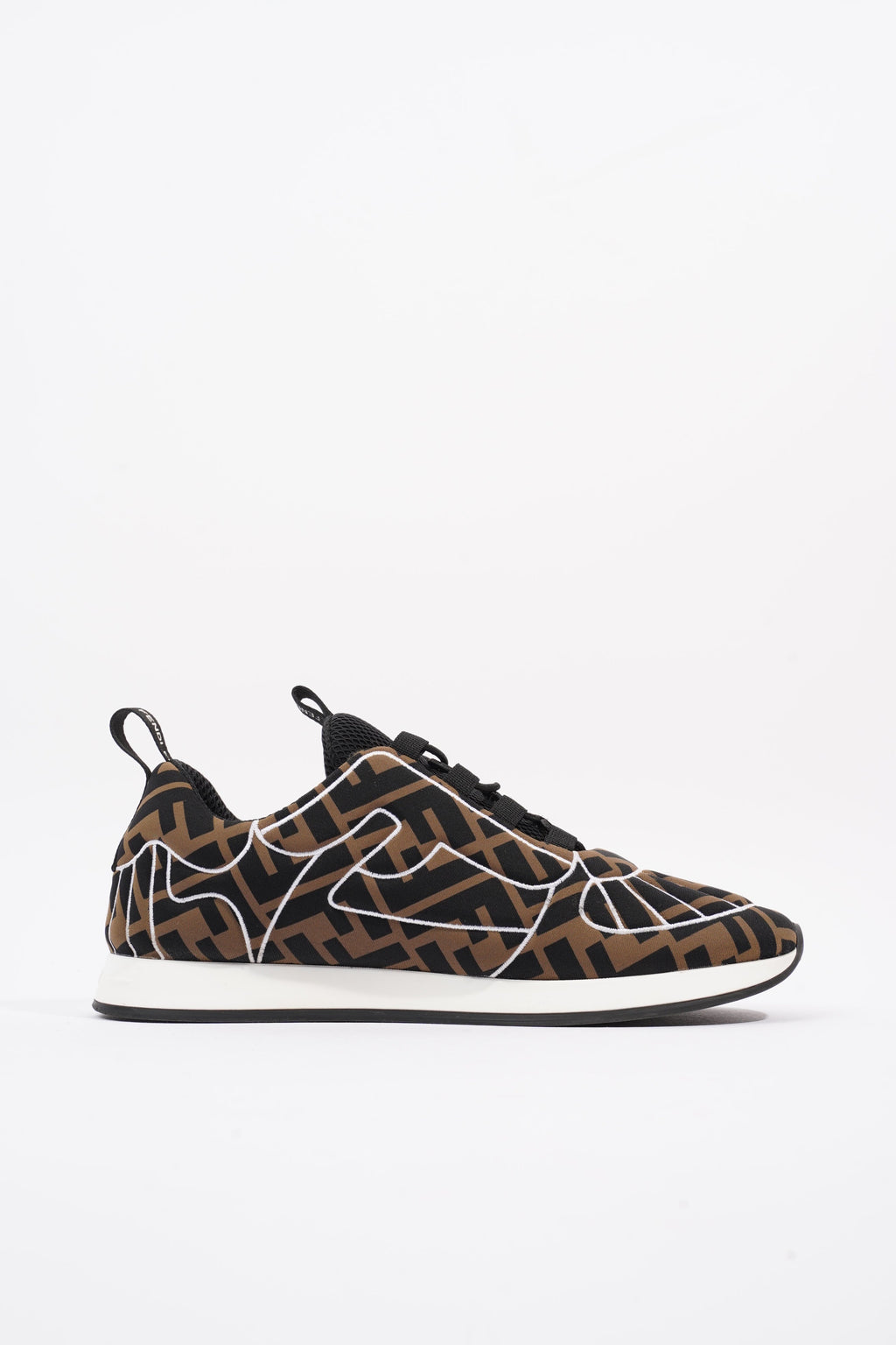 Fendi Freedom Black / Brown / White Neoprene EU 37 UK 4