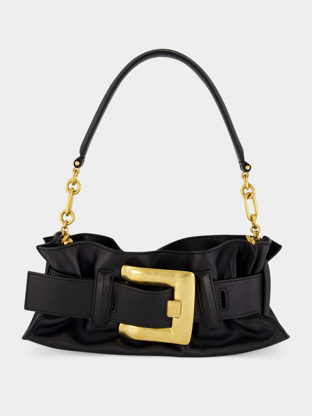 Black Mini Anthem Smooth Leather Bag