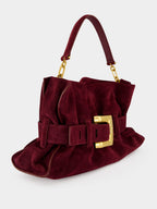 Burgundy Anthem Medium Suede Leather Bag